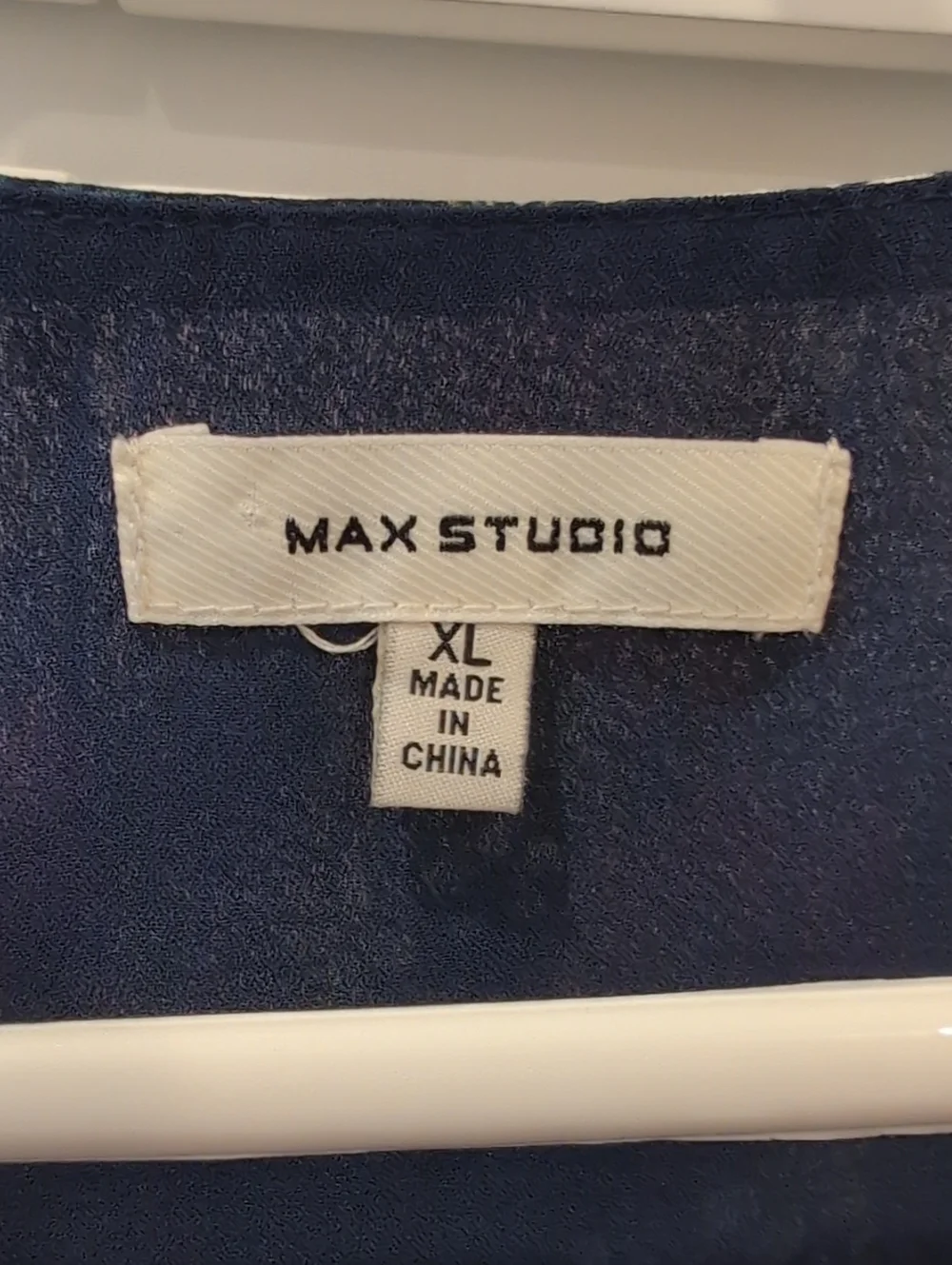 Max Studio Navy Dress with Floral Print